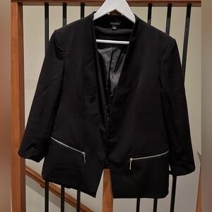 Perfect Blazer with Zipper Accents